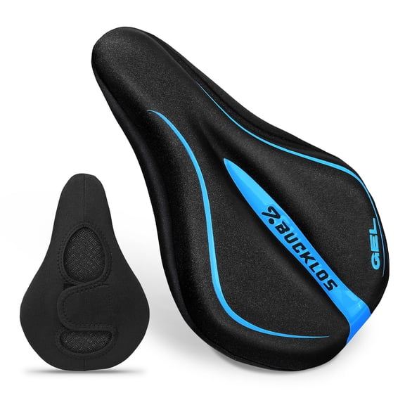BUCKLOS SC200 Comfortable Bike Seat Cushion for Men Women Wide Bicycle Saddle Soft Memory Foam Padded Replacement Seats Fit for Peloton, Exercise Bikes, Ebike,Cruiser
