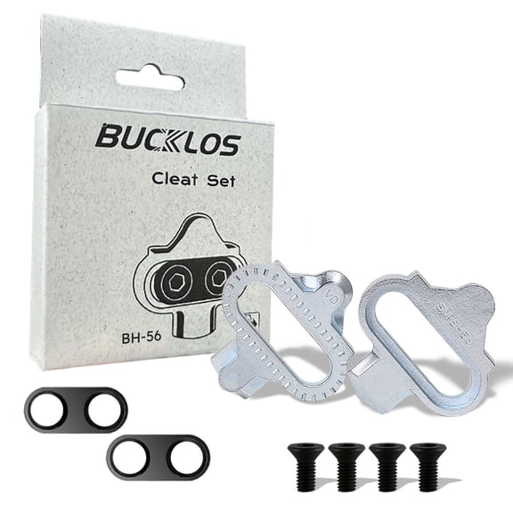 BUCKLOS Bike Cleats Compatible with Shimano SPD Clip Pedals Mountain Bike Cleats for MTB/Gravel/Indoor Cycling/Mountain Bicycle Shoes Float Adjustment BH-51 / BH-56