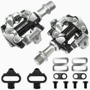 BUCKLOS SPD Clip Pedals MTB Mountain Bike Clipless Dual Sided Pedals - Road Bike Sealed Bearing Bicycle Clips in Pedal Compatible with Shimano SPD Cleats 9/16" Aluminum