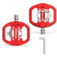 thumbnail image 1 of BUCKLOS Mountain Bike Pedals Clip in and Flat Platform Dual Sided, Lightweight Nylon Clipless Pedals Compatible with SPD Bicycle Cleats Cycling Shoes- Fit Gravel MTB Indoor Road Bike（PD-M650）, 1 of 7