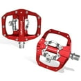 thumbnail image 1 of BUCKLOS SPD Pedals PD-M680 MTB Mountain Bike Clip in Dual Sided Pedals - Road Bike Flat & Clipless Sealed Bearing Bicycle Clips Pedal Compatible with Shimano SPD Cleats (9/16" Aluminum), 1 of 7