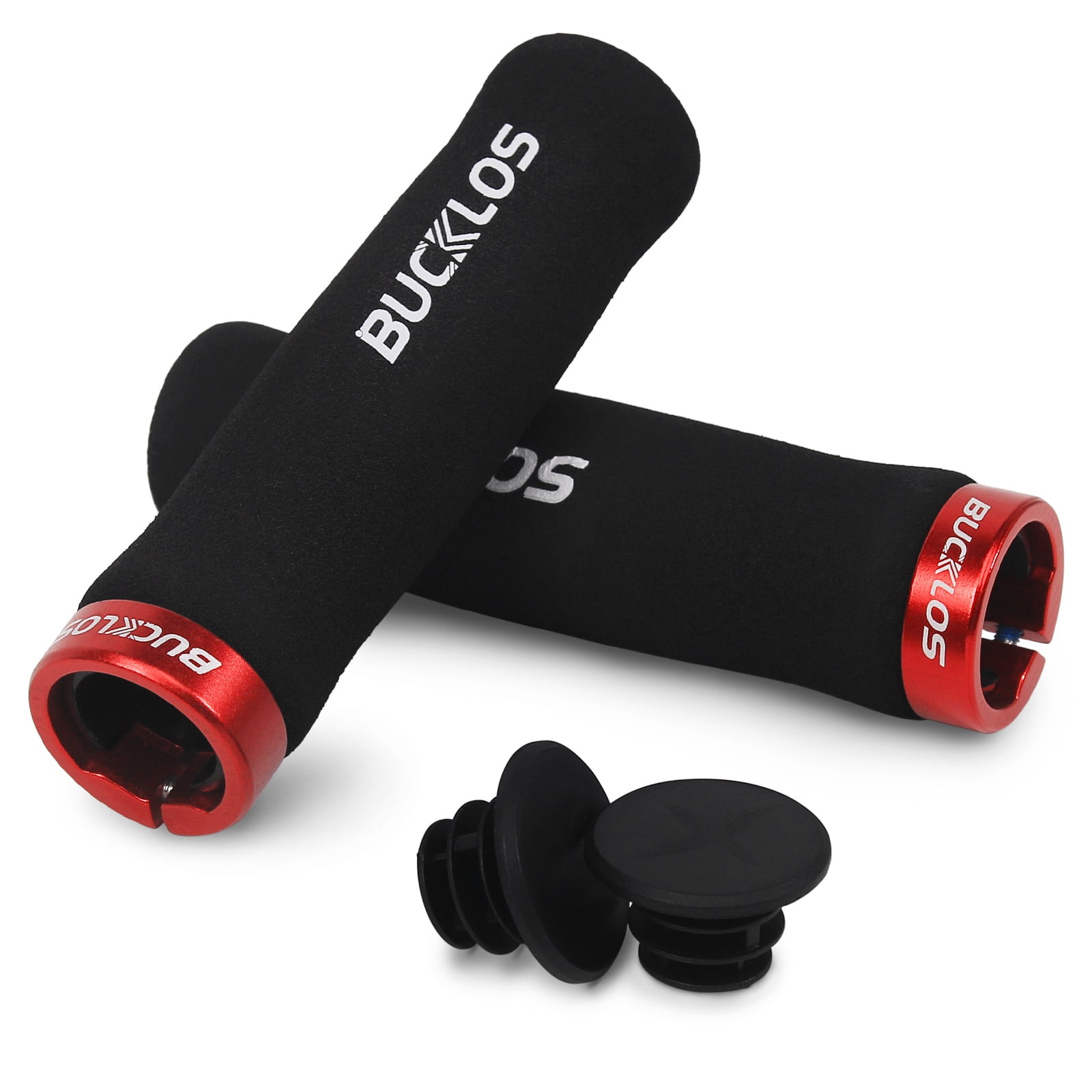 BUCKLOS Single Lock on Bike Handlebar Grips Bicycle Foam Sponge