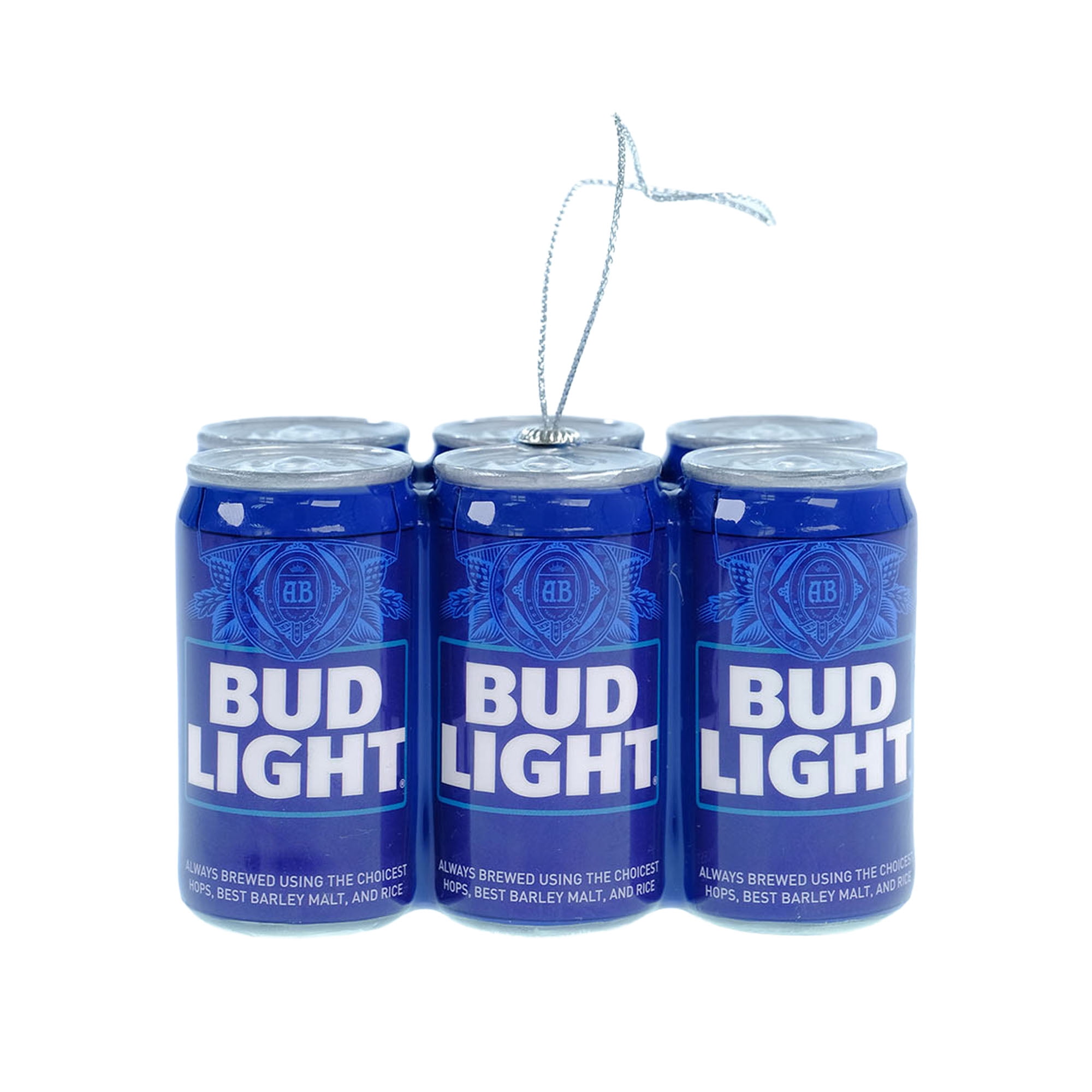 Bud Light Six‑Pack Figural Christmas Tree Ornament