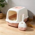 thumbnail image 1 of BUDAO00 2-in-1 Cat Litter Scoop with Hanging Storage Holder, Sifting Shovel and Base Set for Clumping Litter, Daily Litter Box Cleaning, Compact Pet Supply Storage and Home Use (Pink), 1 of 6