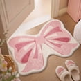 thumbnail image 1 of BUDAO00 Bow Shaped Area Rug, Cute Decorative Floor Mat for Bedroom Bathroom Vanity Entryway, Soft Accent Carpet for Girls Room Dorm Apartment and Playroom Home Decor, 31.5 x 19.7 Inch, 1 of 7