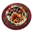 thumbnail image 1 of BUDAO00 Christmas 3D Optical Illusion Round Rug, Fireplace Gnomes, Festive Printed Floor Mat for Living Room, Bedroom, Entryway, Party Space and Indoor Holiday Home Decoration, 15.75 Inch, 1 of 6