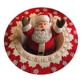 thumbnail image 1 of BUDAO00 Christmas 3D Optical Illusion Round Rug, Santa Claus, Festive Printed Floor Mat for Living Room, Bedroom, Entryway, Party Space and Indoor Holiday Home Decoration, 15.75 Inch, 1 of 6