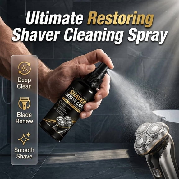 BUDAO00 Electric Shaver Cleaning Spray, 100ML Razor Head Cleaner in Pump Bottle for Routine Maintenance of Rotary Shavers, Foil Shavers and Electric Razor Blades at Home
