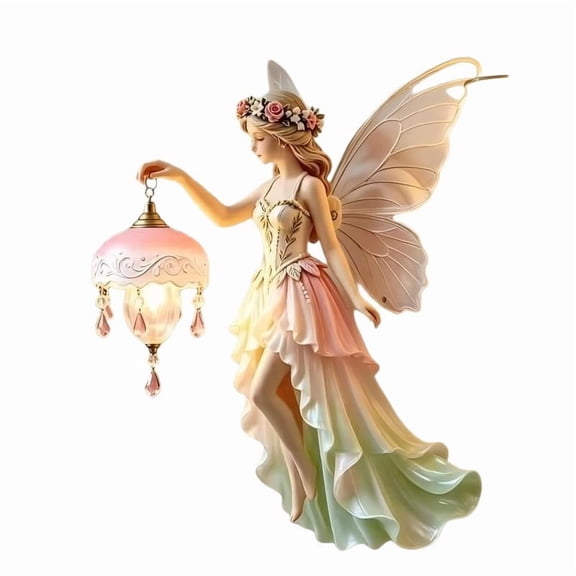BUDAO00 Flower Fairy Wall Lamp, Decorative Fairy Night Light with Warm Glow for Bedroom, Reading Corner, Dressing Area, Living Room, Wall Display, Fantasy Home Decor and Holiday Gift