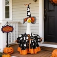 thumbnail image 1 of BUDAO00 Halloween Porch Goose Outfit, Ghost Print Witch Hat and Dress Set for 23 Inch Goose Statue, Polyester Lawn Goose Clothes for Front Porch, Yard, Garden, Patio and Fall Decor, 1 of 9