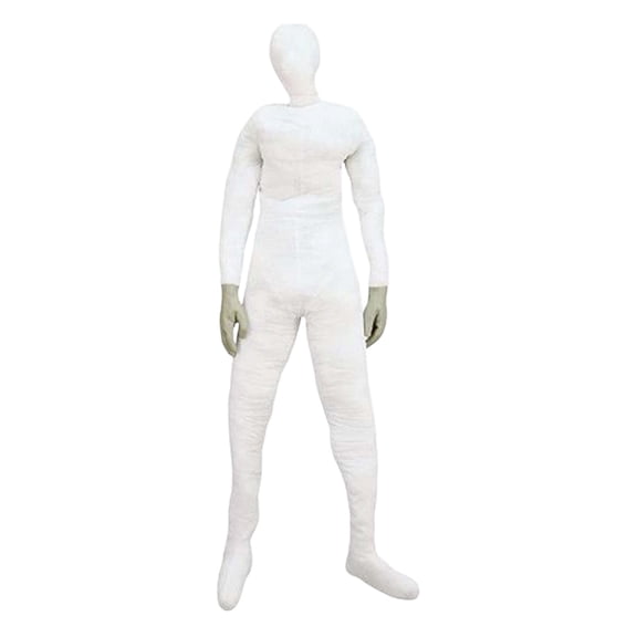 BUDAO00 Life Size Poseable Dummy Prop, 72.8 Inch Soft Stuffed Cloth Figure with Adjustable Arms and Legs for Halloween Haunted House, Christmas Display, Holiday Party and Window Decor (White)
