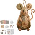 thumbnail image 1 of BUDAO00 Patchwork Mouse DIY Kit, Handmade Sewing Craft Kit for Mouse Making, Creative Patchwork Animal Craft Project, Cute Mouse DIY Set for Hobby Sewing Quilting Art Crafting Gift (C Set), 1 of 5