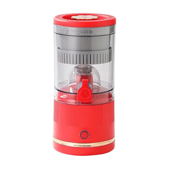 BUDAO00 Rechargeable Electric Citrus Juicer, Orange, Lemon and Grapefruit Squeezer with Pulp Separation Strainer, One-Touch Button, USB Charging and Pour Spout for Kitchen (Red)