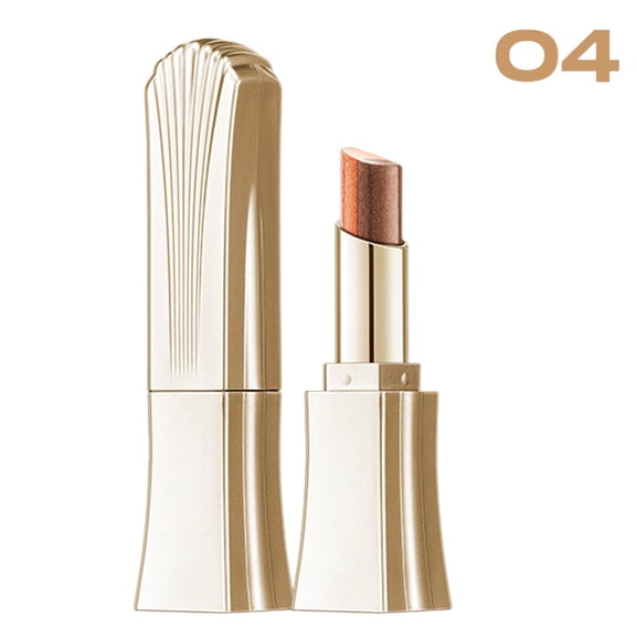 BUDAO00 Tricolor Shimmer Eyeshadow Stick, Multi Tone Eye Makeup Pencil with Pearl Finish, Angled Tip and Layered Color Styling