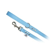 BUDDY BELT All Pebble Grain Leather Leash Blue - Premium Edition 3/4" x 4'