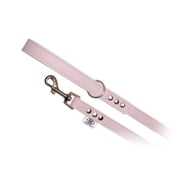 BUDDY BELT All Pebble Grain Leather Leash Pink - Premium Edition 3/4" x 4'