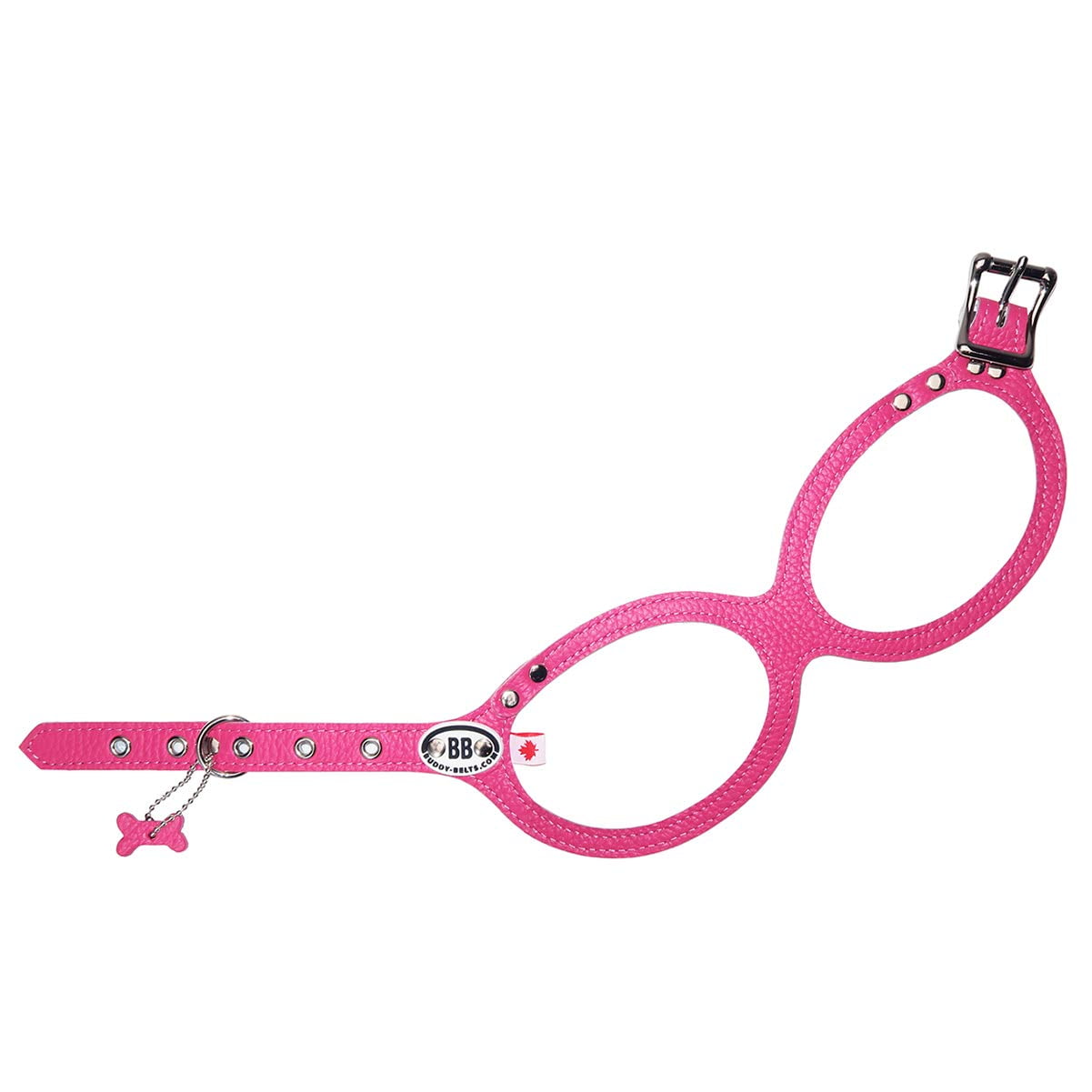BUDDY BELT Harness Pebble Grain Hot Pink - Luxury Edition (3.5)