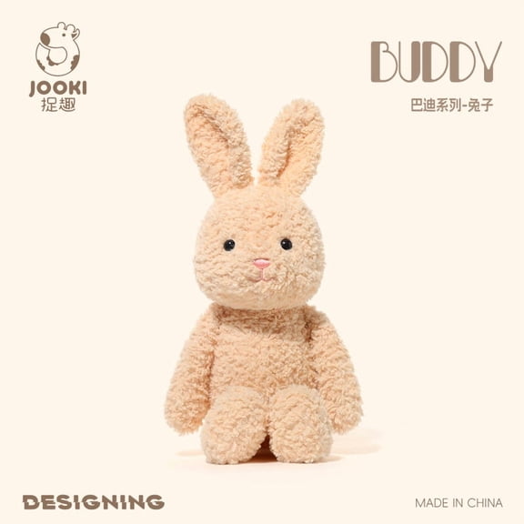 BUDDY Series Plush Toy Set, Cute Fluffy Monkey & Rabbit Stuffed Animals, Soft Huggable Plushies for Kids and Collectors