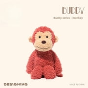 BUDDY Series Plush Toy Set, Cute Fluffy Monkey & Rabbit Stuffed Animals, Soft Huggable Plushies for Kids and Collectors