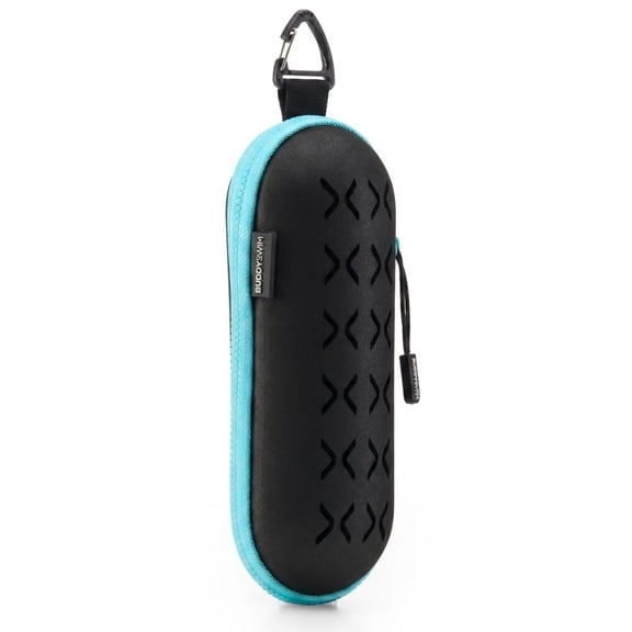 BUDDYSWIM EVA Goggle Case - Hard Ventilated & Lightweight Protection - Secure Carry for Swimming Goggles During Training and Competitions, black/blue, One Size
