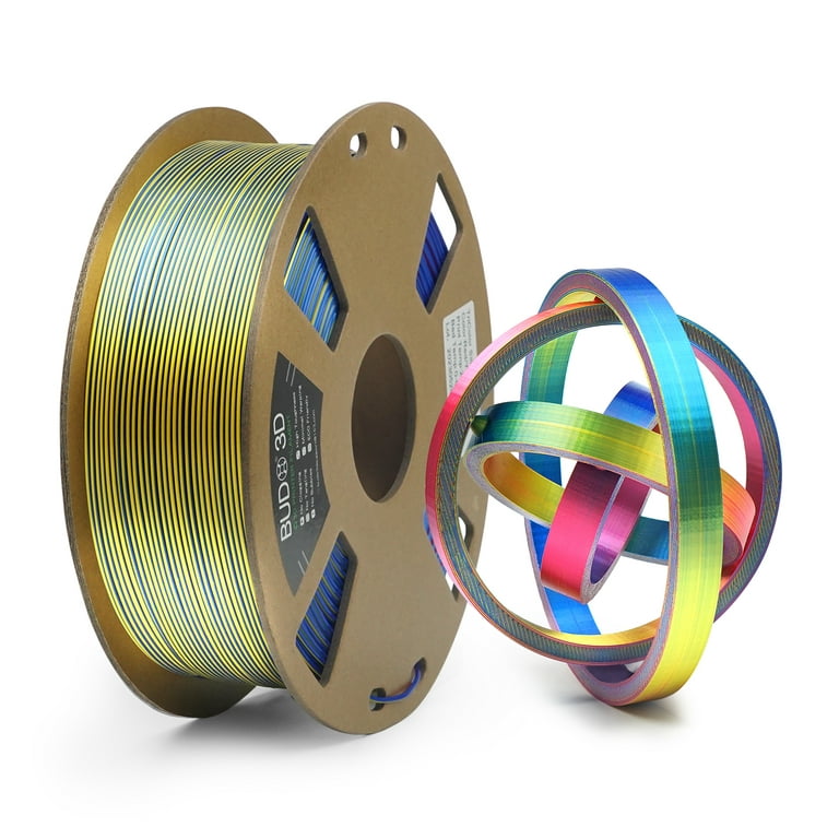BUDO 1.75mm Silk PLA Filament Bundle, 3D Printer Tricolor Filament