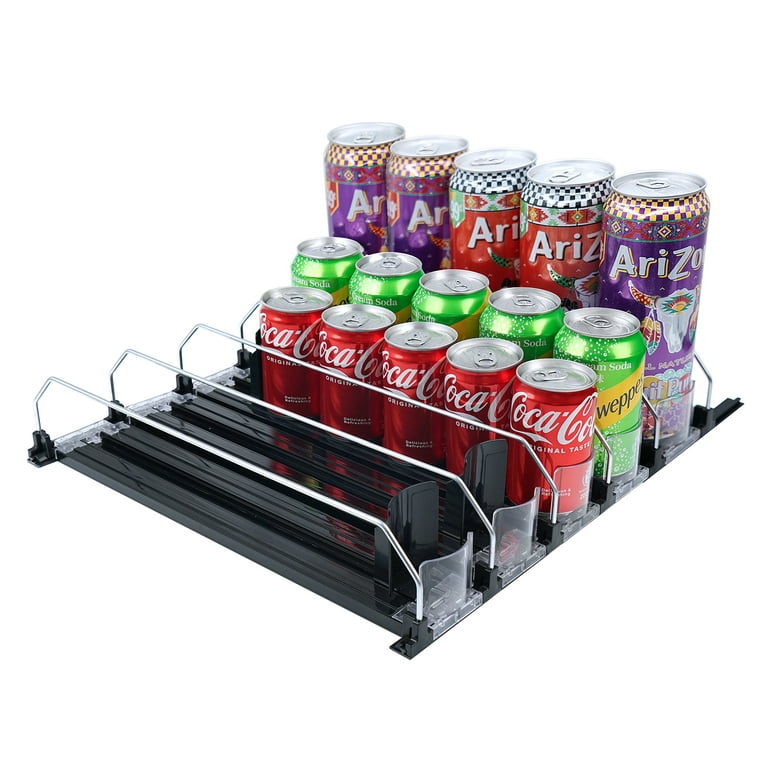 Saint Kang refrigerator can organizer,drink organizer for fridge, self  pushing soda can organizer for refrigerator