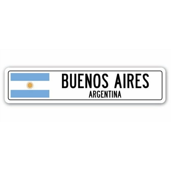 BUENOS AIRES ARGENTINA Street Sign Argentinian flag city country road wall gift