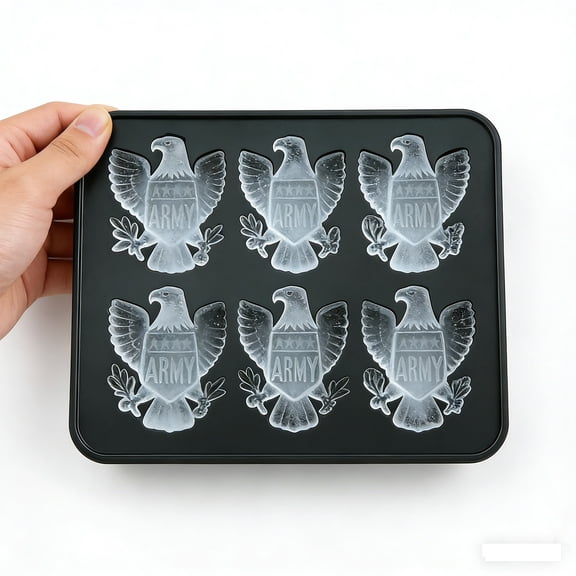 BUERCWS 4th of July Silicone Ice Tray - Patriotic 250th Anniversary Eagle Mold for Ice Cubes, Chocolate, Soap Making, Baking, 1 Pack