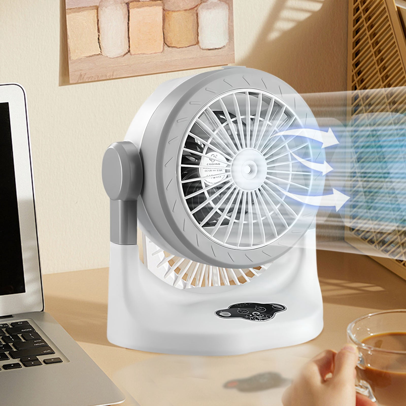 BUERCWS Mini Desk Cooler - Hydro-Chill System Cools Hot Air Fast, Compact Design Fits Nightstand or Table for Instant Comfort