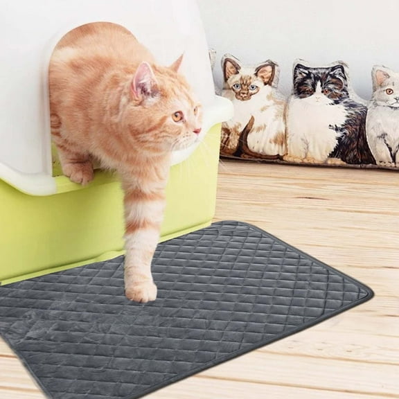 BUERCWS Pet Cat Cooling Mat, Soft Thick Foam Supportive Gel Self Cooling Pad for Dogs & Cats in Summer, Water Absorption, Cool Mat Sleeping Pad for Pet, Dark Gray
