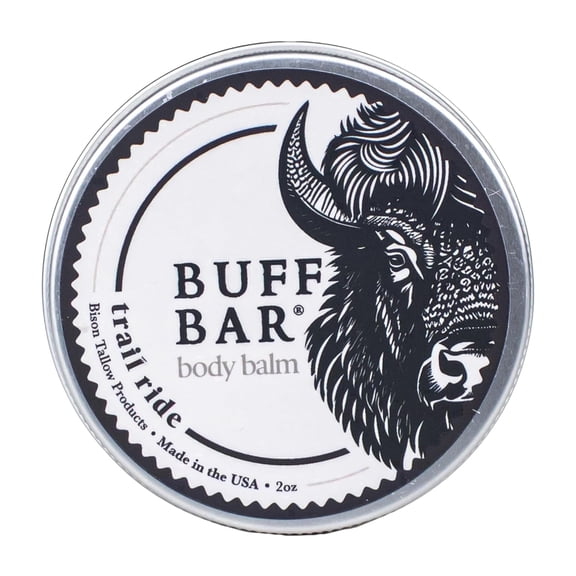 Big Crazy Buffalo BUFF BAR All Purpose Hydrating Dry Skin Relief Bison Tallow Body Butter, Leather, 2 oz Tin