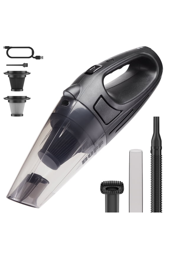 Handheld Cordless Vacuum Cleaner w/ LED Light, USB Charging, Multi-Surface - Black, New