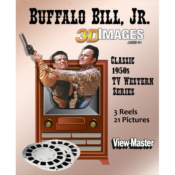 BUFFALO BILL, Jr. - TV 1950's Western - Classic ViewMaster 3 Reels 21 Pictures