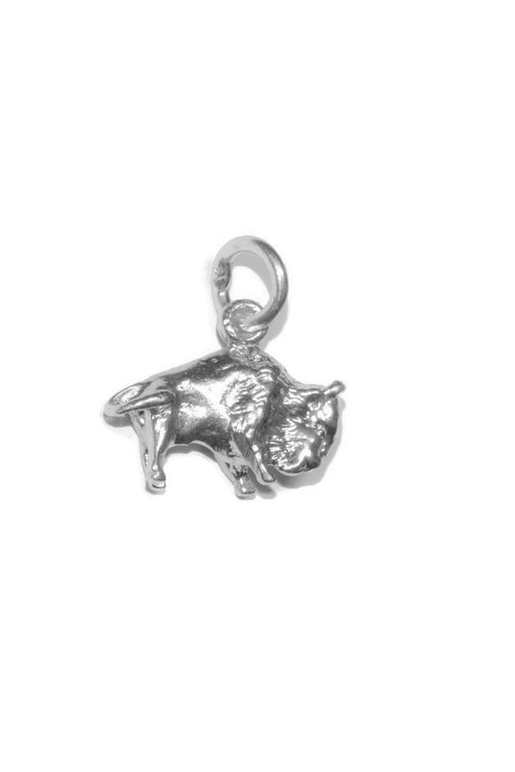 BUFFALO CHARM FOR BRACELET .925 STERLING SILVER