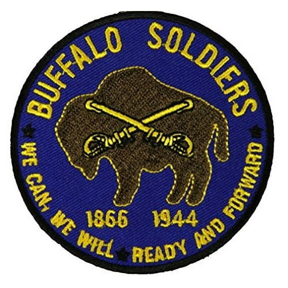 BUFFALO SOLDIERS ROUND PATCH - Color - Veteran Owned Business.