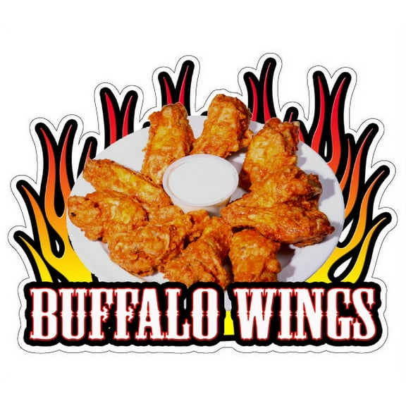 BUFFALO WINGS Concession Decal chicken menu sign hot