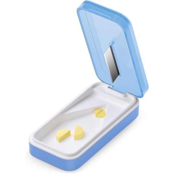 BUG HULL Pill Cutter with Removable Silicone Pad, Pill Splitter with Sharp Blade, Pills Cutters Splitter for Small and Tiny Pills, Tablet Splitters for Small or Large Tablet Professional