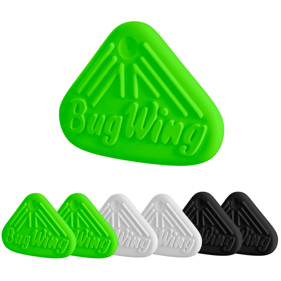 BUG WING Panfish Lures 6PK | Prevents Swallowing the Hook | Easy Unhooking | Attracts Crappie, Sunfish, Bluegill, & Other Small Mouth Fish (Chartreuse, Pearl White, Black)