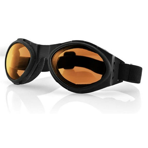 New Bugeye Motorcycle Goggles Amber Lens Vented Replacement For Under Helmet BA001A