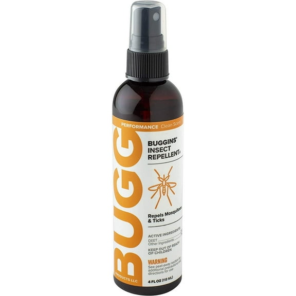 BUGG Products Performance Insect Repellent - 25% DEET, Fresh Clean Scent - 4 Ounce