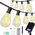 thumbnail image 1 of BUGHUT 200FT Solar String Lights Waterproof,Patio Lights Solar Powered with Remote & USB Port 50+2 LED Shatterproof Bulbs 11 Light Modes,Dimmable Solar Lights for Christmas, 1 of 7