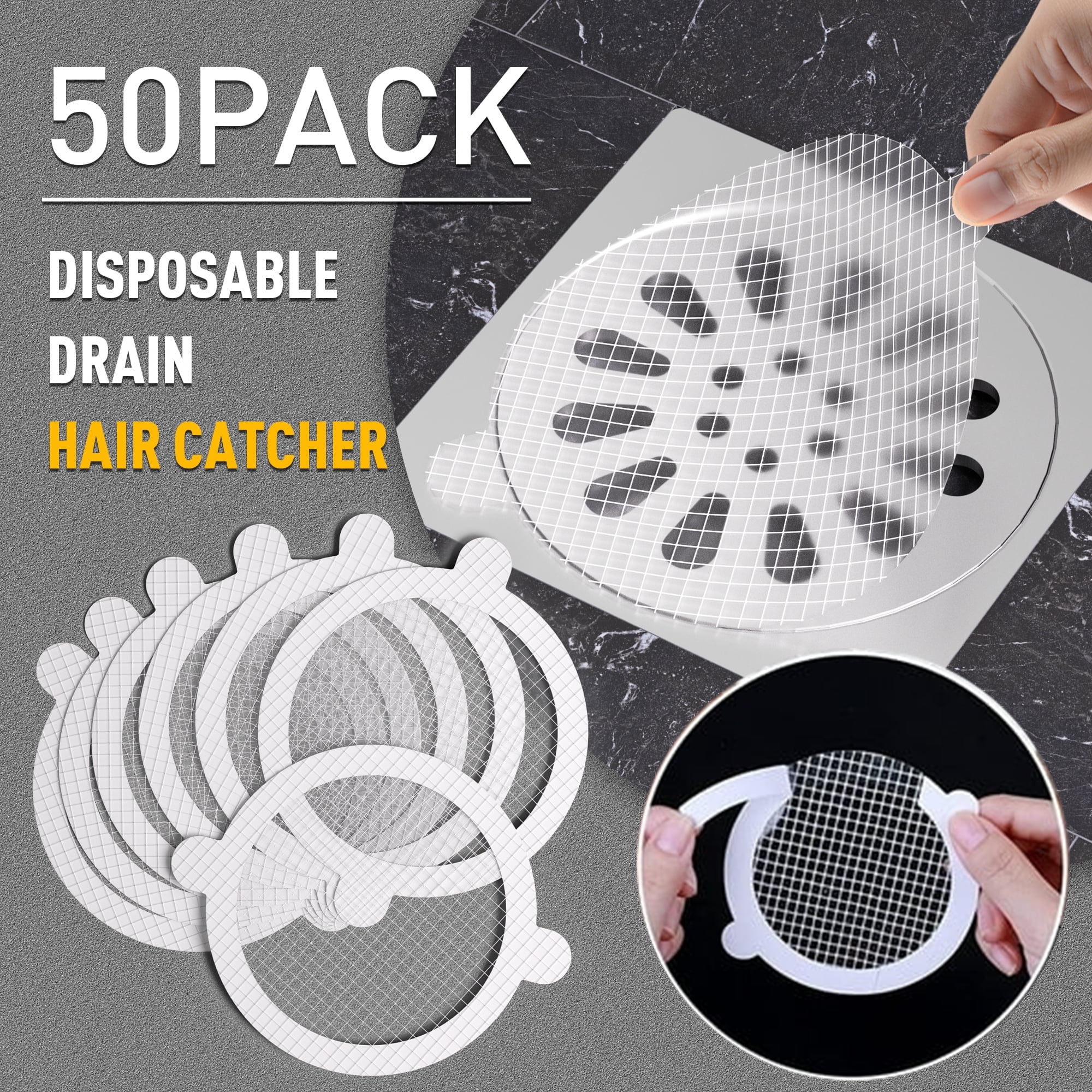 BUGHUT Mesh Drain Hair Catcher for Bathroom and Kitchen Sinks and ...