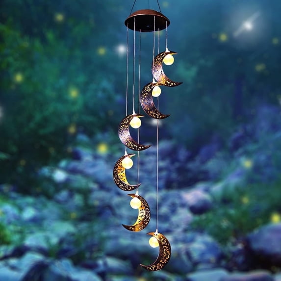EclatrisLume Solar Wind Chimes for Outside,Solar Hanging Lights,Garden Decor Gifts