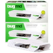 BUGMD Cockroach Catcher (2 Pack, 24 Traps) - Indoor Cockroach Killer & Roach Trap, Sticky Trap for Insect, Glue Traps Pest Defense