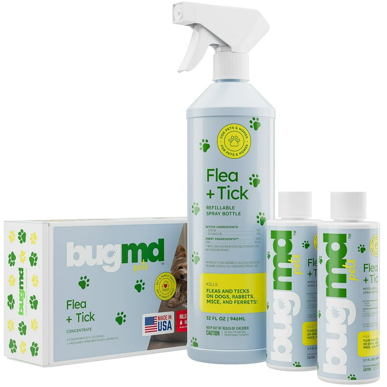 BUGMD Natural Flea, Tick and Mite Repellent - Safe Essential Oil 