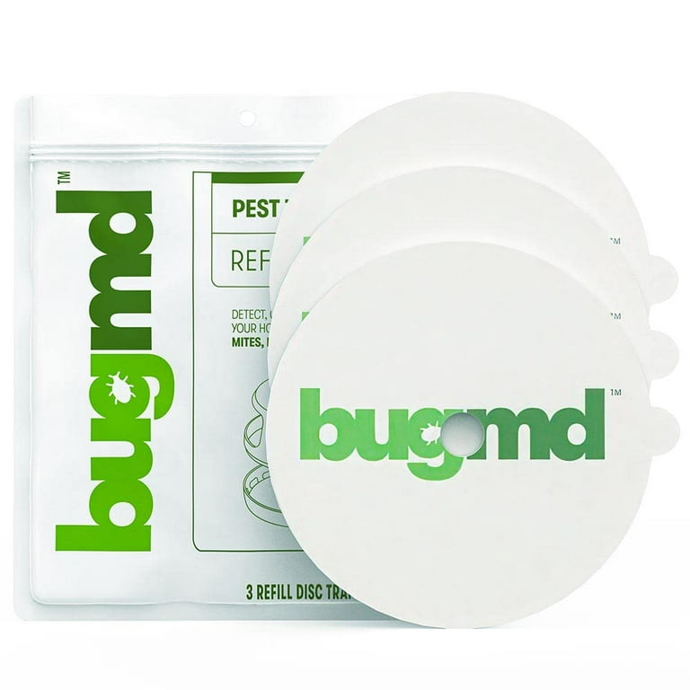 BugMD Pest Trapper Refill (3 Discs) - Flea Trap Refill, Sticky Trap for Fly, Moth, Flea, Mosquito, Wasp, Size: Refill Disc, White