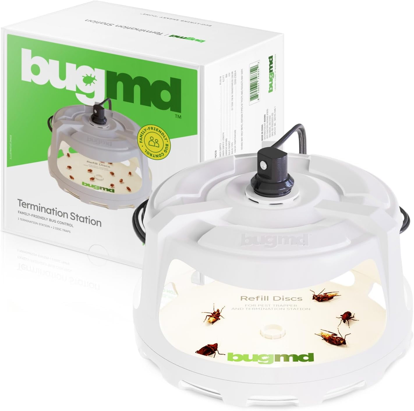BUGMD Termination Station Pest Trapper (3 Pack), BugMD Flea and Tick  Concentrate (1 Pack) and Spray Bottle32 oz (1 Pack) Bundle