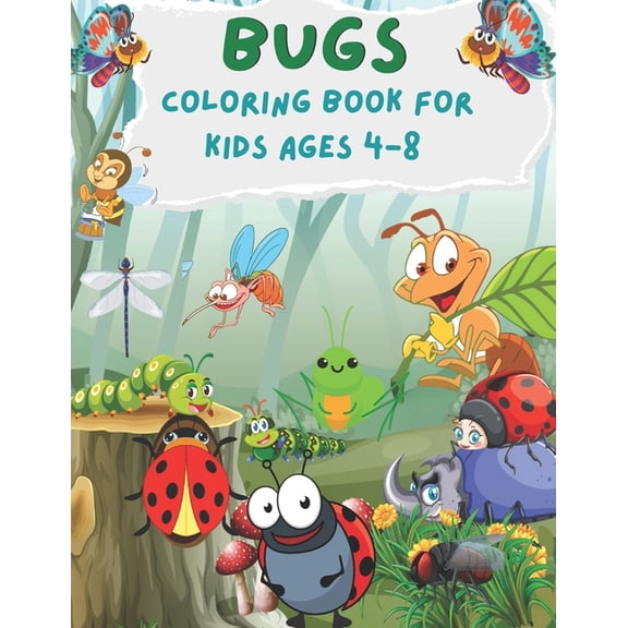 BUGS Coloring Book for Kids Ages 4-8 : Bugs Coloring Book for kids.35 Bugs Designs (Paperback)