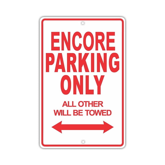 BUICK ENCORE Parking Only All Others Will Be Towed Ridiculous Funny Novelty Garage Aluminum Sign 8"x12" Plate