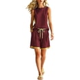thumbnail image 1 of BUIGTTKLOP 2 Piece Sets for Women Sleeveless Tank Tops Drawstring Elastic Waisted Shorts Colorblock Summer Tracksuits 2026, 1 of 6